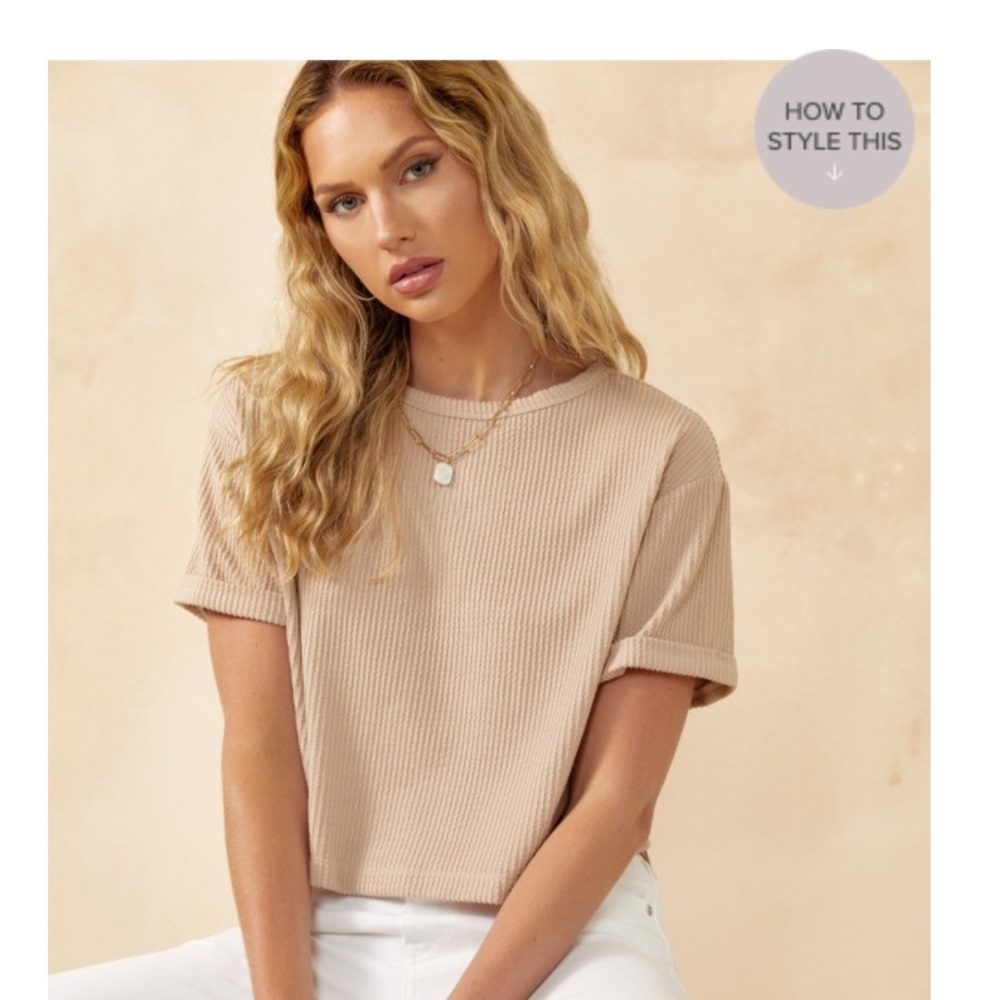 Becca Boxy Soft Rib Knit Tee